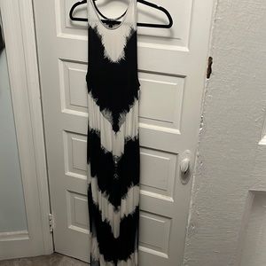 Black and white maxi dress, size medium